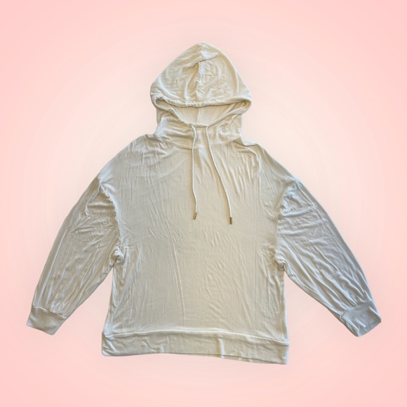 FABLETICS Woman’s size small cream hooded modal top - Picture 1 of 3